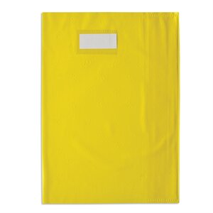 Protège-cahier Styl'SMS 24x32 cm pvc 120 avec Porte-étiquette Jaune ELBA