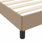 vidaXL Cadre de lit avec matelas Cappuccino 90 x 200 cm tissu