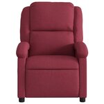 vidaXL Fauteuil de massage inclinable électrique Rouge bordeaux Tissu