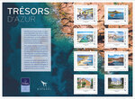 Collector 8 timbres - Trésors d'Azur - Fréjus - Saint-Raphaël - Lettre Verte