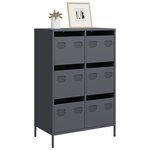 vidaXL Buffet haut anthracite 68x39x101 5 cm acier