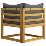 vidaXL Salon de jardin 6 Pièces avec coussin Bois d'acacia solide