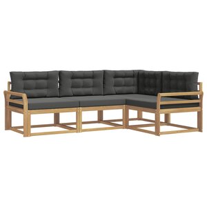 vidaXL Ensemble de canapés d'extérieur 3 pc Blanc et anthracite