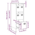 vidaXL Buffet vert olive 39x35x103 5 cm acier