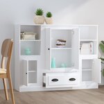 vidaXL Buffets 3 Pièces blanc bois d'ingénierie