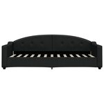 vidaXL Lit de jour avec matelas noir 80x200 cm tissu