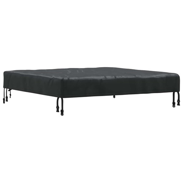 vidaXL Housse de Table Uni Noir 102 x 102 x 15 cm tissu