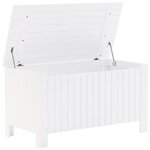 vidaXL Boîte de rangement avec couvercle RANA blanc bois massif de pin