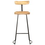 vidaXL Tabourets de bar lot de 2 49x43x103 cm bois de manguier massif