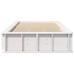 vidaXL Cadre de lit avec stockage Blanc 100 x 200 cm Bois massif