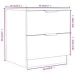 vidaXL Table de chevet Chêne sonoma Bois d'ingénierie
