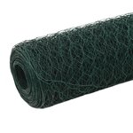 vidaXL Grillage Acier avec revêtement en PVC 25x1 2 m Vert