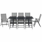 vidaXL Ensemble de salle à manger pour jardin 9 Pièces Acier