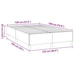 vidaXL Cadre de lit sans matelas gris foncé 120x190 cm tissu