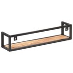 vidaXL Étagères murales 2 Pièces 80 cm Bois de manguier brut