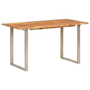 vidaXL Table de salle à manger 140x70x76 cm Bois d'acacia solide
