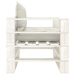 vidaXL Canapé palette de jardin avec coussins beige Bois