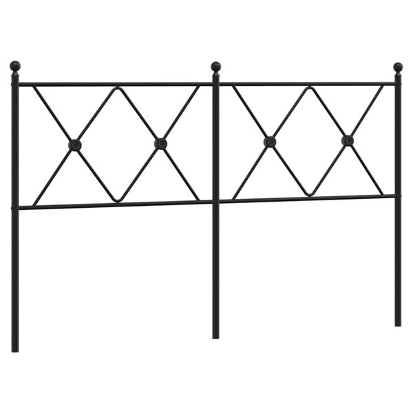 vidaXL Tête de lit de remplacement métal noir 137 cm