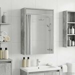vidaXL Armoire Miroir de Salle de Bain Gris béton 43 x 16 x 62.5 cm