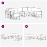 vidaXL Ensemble de canapés d'extérieur 9 Pièces Naturel et Anthracite