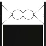 vidaXL Cloison de séparation 4 panneaux Noir 160 x 180 cm