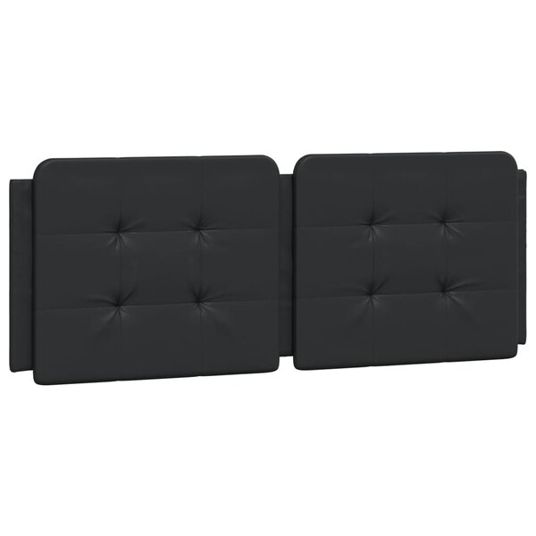 vidaXL Coussin de tête de lit noir 120 cm similicuir