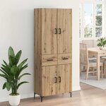 vidaXL Haut Armoire Montage mural Chêne artisanal 69 5 x 34 x 180 cm
