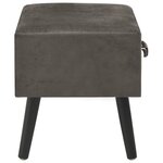 vidaXL Tables de chevet 2 Pièces Gris 40x35x40 cm Velours