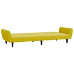 vidaXL Canapé-lit à 2 places avec repose-pied jaune velours