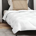 vidaXL Duvet d'été avec oreiller 2 Pièces Blanc 135 x 220 cm Microfibre
