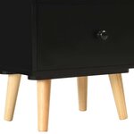 vidaXL Tables de chevet 2 Pièces Noir 40 x 30 x 50 cm Pin massif