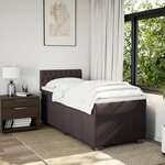 vidaXL Sommier à lattes de lit avec matelas Marron foncé 80x200 cm