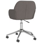 vidaXL Chaise pivotante de bureau Gris foncé Tissu