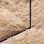 vidaXL Tapis shaggy à poils longs NAVARRA beige 120x120 cm polyester