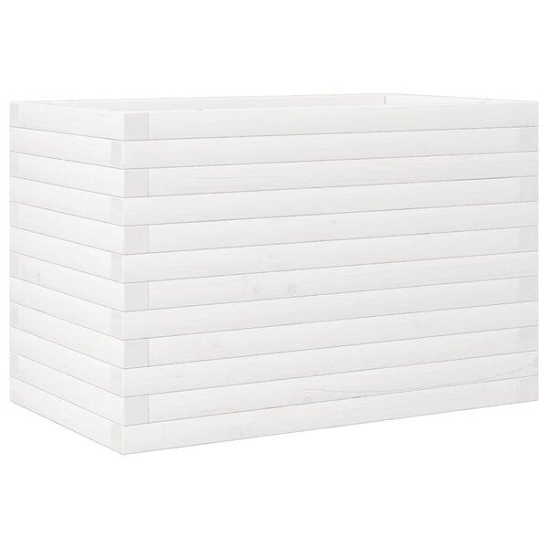 vidaXL Jardinière blanc 70x40x46 cm bois de pin massif