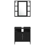 vidaXL Ensemble de mobilier de salle de bain 4 Pièces Chêne noir