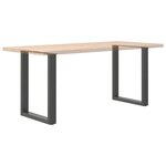 vidaXL Pieds de table à manger en U 2 pièces Anthracite 60 x (72-73) cm Acier