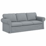 vidaXL Canapé Gris clair 215 x 82 x 80 cm tissu