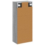 vidaXL Meuble de lavabo mural Sonoma gris 35 x 20 x 81 cm