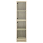 vidaXL Buffet avec portes en verre chêne sonoma 35x37x142 cm