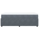 vidaXL Sommier à lattes de lit et matelas Gris foncé 80x200 cm Velours