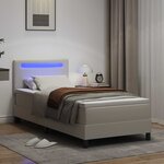 vidaXL Lit à ressorts avec matelas Blanc 100 x 200 cm Simili cuir