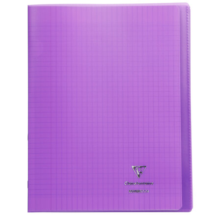 Cahier Protège-cahier Koverbook Piqué Polypro 24x32 cm 96p séyès Violet Transp... CLAIREFONTAINE