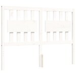 vidaXL Cadre de lit sans matelas blanc bois massif