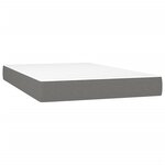 vidaXL Sommier à lattes de lit avec matelas Gris foncé 120x200cm Tissu