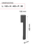 Console murale à visser soléa gris anthracite mat sablé ren 0206ms