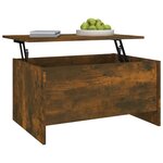 vidaXL Table basse Chêne fumé 80x55 5x41 5 cm Bois d'ingénierie