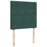 vidaXL Sommier à lattes de lit et matelas Vert foncé 80x200 cm Velours