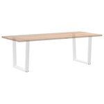vidaXL Pieds de table à manger en forme de V  2 pièces  blanc  90 x (72-73 3) cm  acier