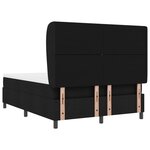 Lit coffre avec matelas - Noir  140x200 cm  Tissu